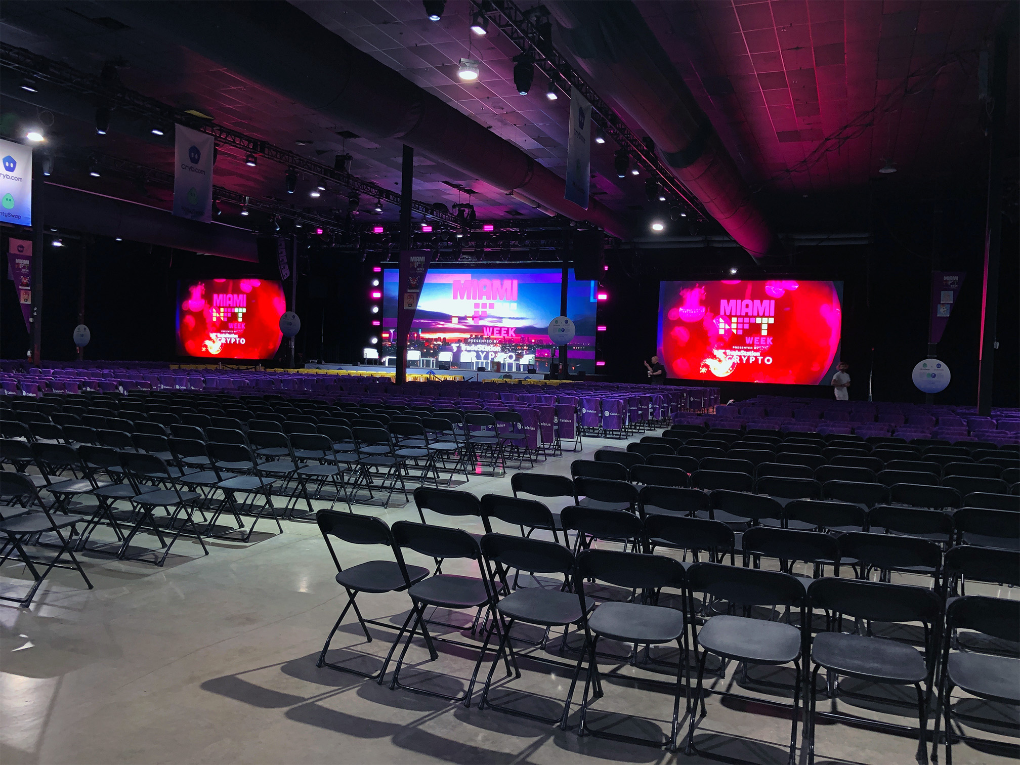Miami NFT Week setting up main stage