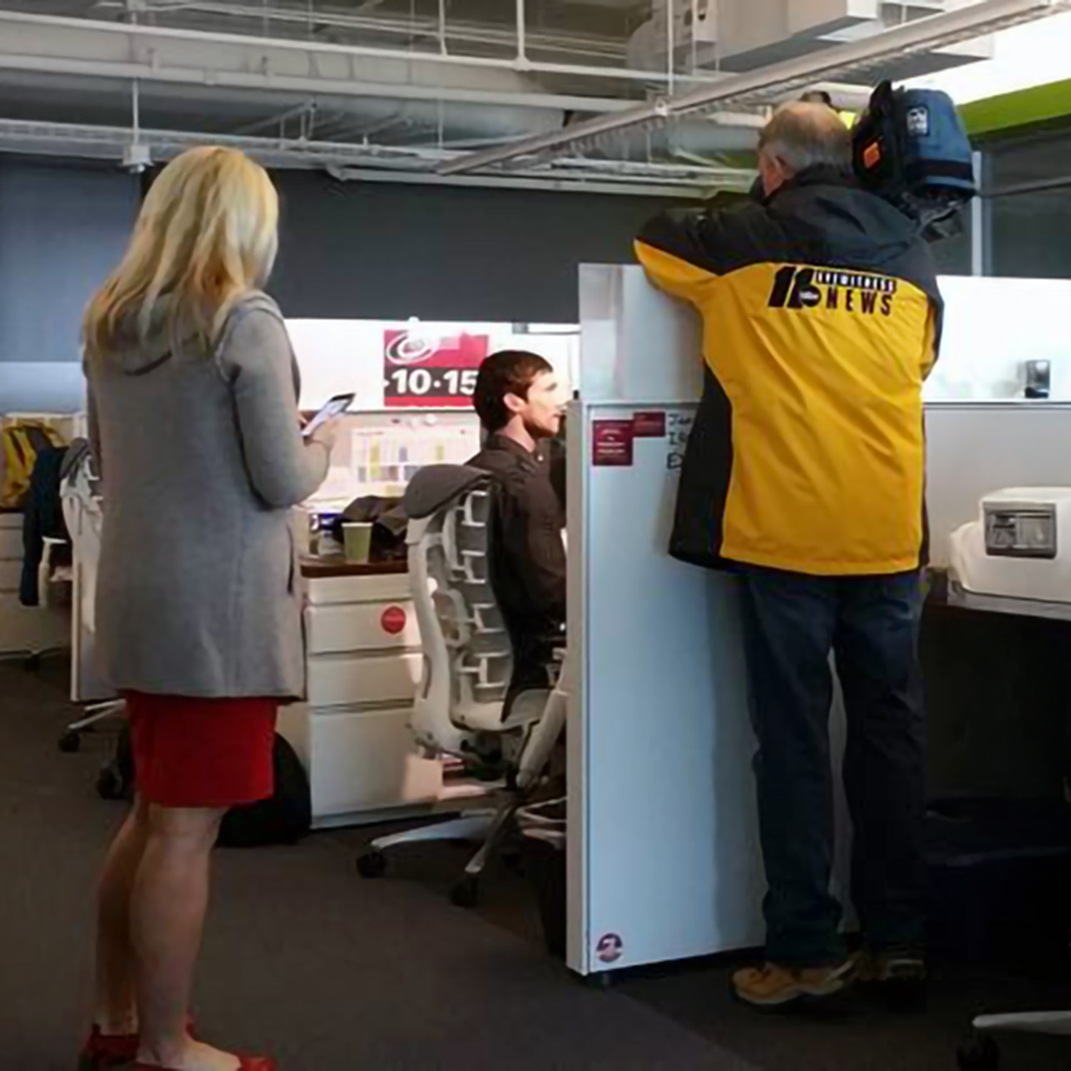 ABC11 filming B. Totty during a Raleigh interview