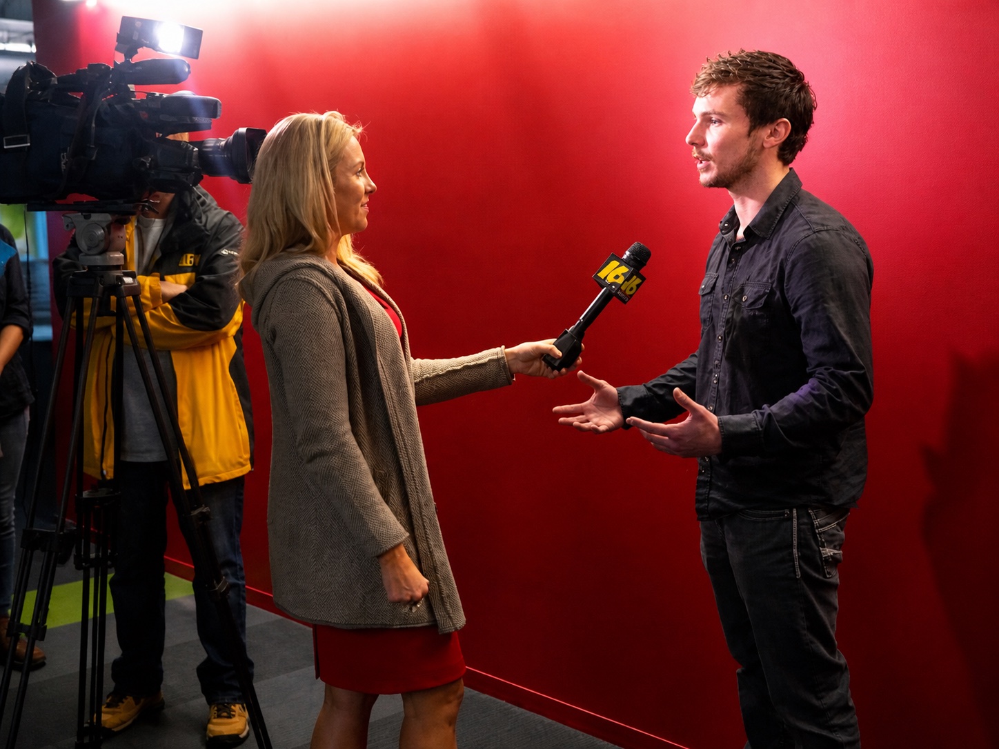 B. Totty speaking with ABC11 during a Raleigh news interview