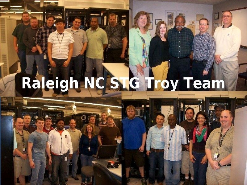 IBM Raleigh NC STG Troy engineering team in a hardware lab